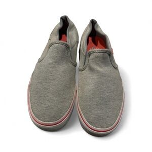 Vans Women's Gray and coral Slip-On Flats
